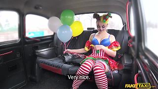 Cute St. Valentine clown Lady Bug fucked by Czech taxi driver