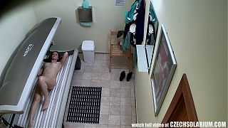 Lets See And Cum With Teen Masturbation Voyeur Scene In Solarium